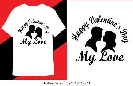 happy valentines day t shirt vector free download