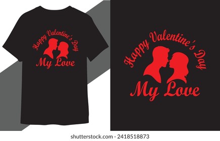 happy valentines day t shirt vector free download