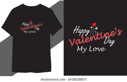 happy valentines day t shirt vector free download