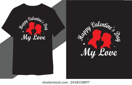 happy valentines day t shirt vector free download