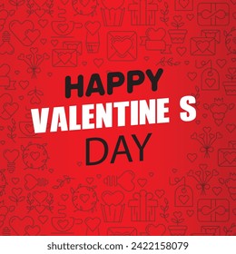 Happy valentines Day Template .