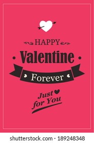 happy valentine's day template vector/illustration / layout design/ background/ greeting card