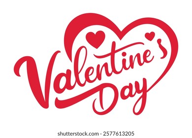 Happy Valentine's Day text. 14 February text for card and poster design. Valentine day text. text for 14 Feb