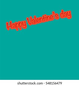 Happy Valentine's day text with copy space
