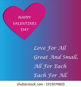 Happy Valentine's day text, hand lettering typography poster on red background. Vector illustration. Romantic quote postcard, card, invitation, banner template.