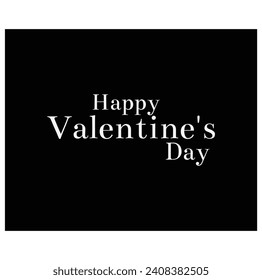 Happy Valentine's day text, hand lettering typography poster. Valentine's Day, weddings. Print for gift paper, packaging, wallpapers, clothes, textiles.