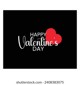 Happy Valentine's day text, hand lettering typography poster. Valentine's Day, weddings. Print for gift paper, packaging, wallpapers, clothes, textiles.