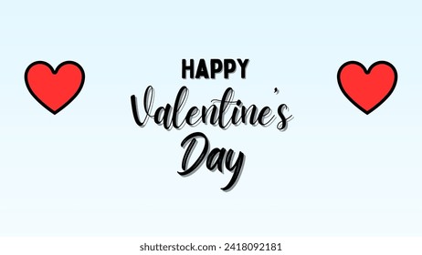 Herzlichen Glückwunsch Valentinstag, handgeschriebenes Typografie-Poster, Vektorgrafik. Romantische Anführungskarte, Karte, Einladung, Bannervorlage.