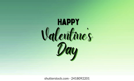 Feliz texto del día de San Valentín, tipografía con letras a mano afiche Vector ilustración. Postal romántica, tarjeta, invitación, plantilla de banner.