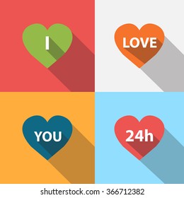Happy valentines day with text, hearts