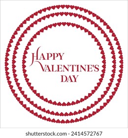 Happy Valentine's day text lettering typography poster background Vector illustration.