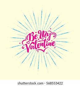 Happy Valentines Day text and lettering.
