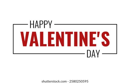 happy valentines day, text over white background