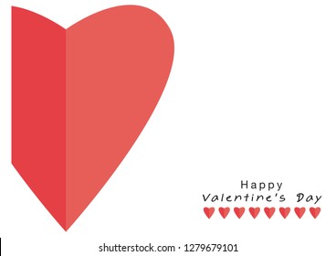 Happy Valentine's Day Text , Postcard , Vector