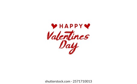 Happy Valentines Day Text: A simple and elegant Valentine's Day greeting, featuring the words "Happy Valentines Day" in a charming cursive font, adorned with two tiny hearts.