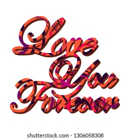 Happy Valentine's day text,  typography poster calligraphy text, isolated on background. Vector Illustration - Vector