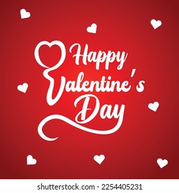 happy valentine's day text typography 