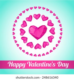 Happy valentines day text. Valentine day background. Vector illustration. Love concept for invitations, cards, tickets, congratulations