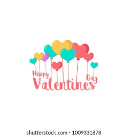 happy valentines day theme. balloon of love. pamphlets, posters, abstracts, vectors