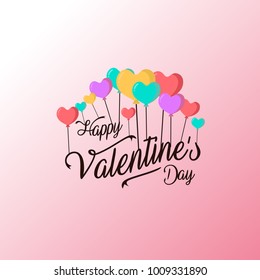 happy valentines day theme. balloon of love. pamphlets, posters, abstracts, vectors