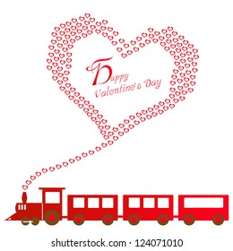 happy valentines day with train