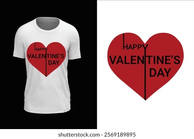 Happy Valentines Day, trendy typography vector t-shirt design.