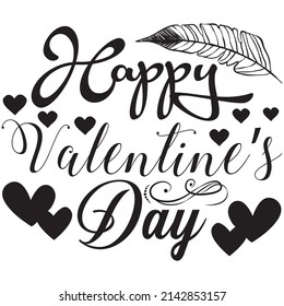 happy valentine's day t-shirt design vector file.