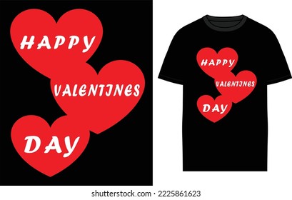 Happy Valentines Day T-shirt design.