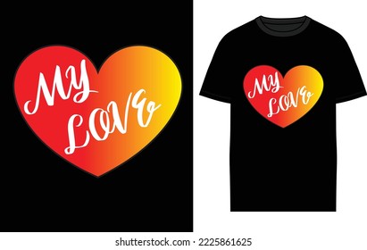 Happy Valentines Day T-shirt design.