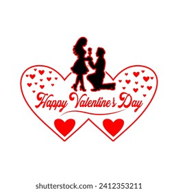 Happy valentine's day t-shirt design, valentine's day background, valentines day lettering concept