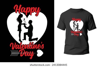 Happy valentine's day t-shirt design