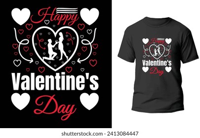 Happy valentine's day t-shirt design