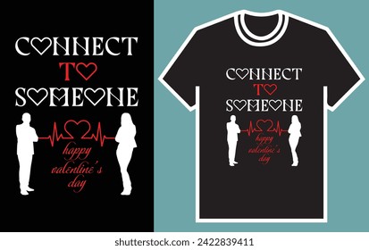 
Happy Valentine's Day T-Shirt Design,  gift cards, gifts, t-shirts, mugs, stickers, logotype, greeting card.