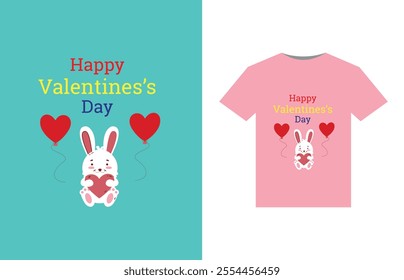 Happy Valentines Day T-shirt Design.