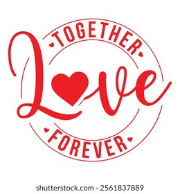 Happy Valentine's Day T-shirt design. No AI