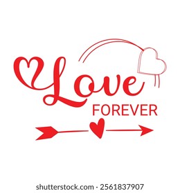 Happy Valentine's Day T-shirt design. No AI