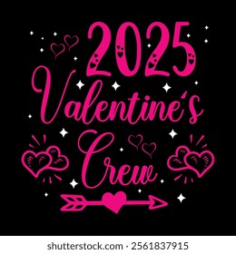 Happy Valentine's Day T-shirt design. No AI