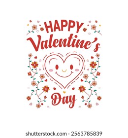 Happy Valentine's Day T-shirt design wall frame, vector, illustration, typography, mug, banner, background,