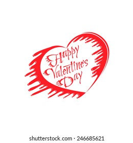 Happy Valentine's Day t-shirt, heart with splashes