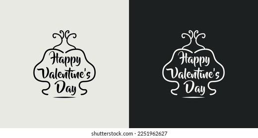 Happy valentine's day t-shirt typography lettering design. romantic lettering design. Valentines day t- shirt design. Illustration for prints on T-Shirts, bags and Posters , for Cutting Machine.