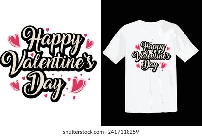 Feliz Día de San Valentín vector de camisetas