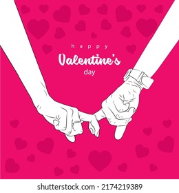 Happy Valentines Day, two pairs of hands in love tenderly hold together. hands, love, couple, together, fingers, people, family