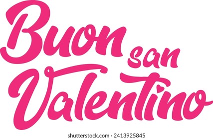 Happy Valentine's day Typographic. italy pronunciation Boun san valentino.