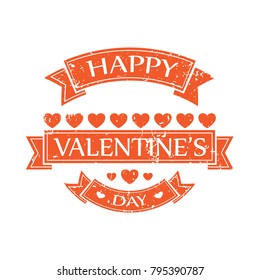 Happy Valentine's Day Typographic Vector Design. Vintage style