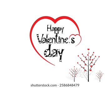 Happy valentines day typography and background design.  Can be used for t shirt, mug, cup, hoodie etc.