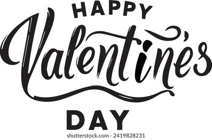 Happy Valentines Day typography, Calligraphy, T-shirt Design.