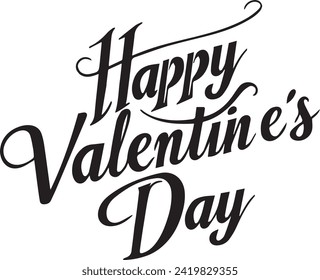 Happy Valentines Day typography, Calligraphy, T-shirt Design.