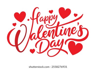 Happy Valentine's Day Typography Calligraphy Designs for Creative Projects