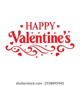 Happy Valentine's Day Typography Calligraphy Designs for Creative Projects