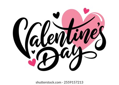 Happy Valentine's Day Typography Calligraphy Designs for Creative Projects